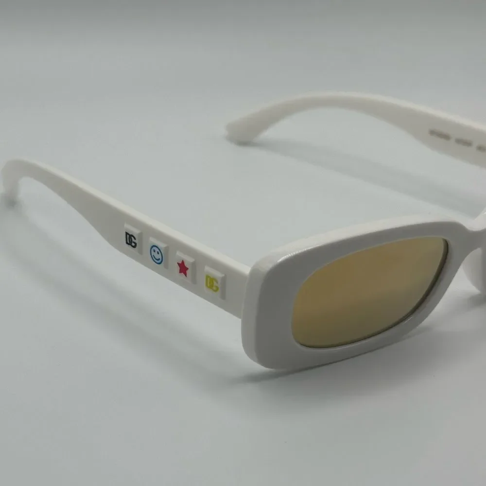 NEW DOLCE&GABBANA KIDS Sunglasses DX6006U 33127P White Brown Mirror Gold